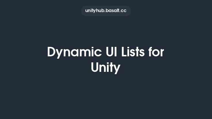 Dynamic UI Lists for Unity Thumbnail