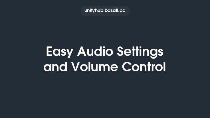 Easy Audio Settings and Volume Control Thumbnail