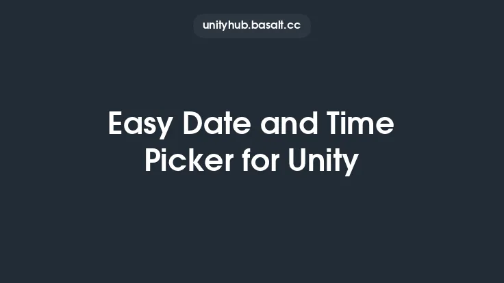 Easy Date and Time Picker for Unity Thumbnail