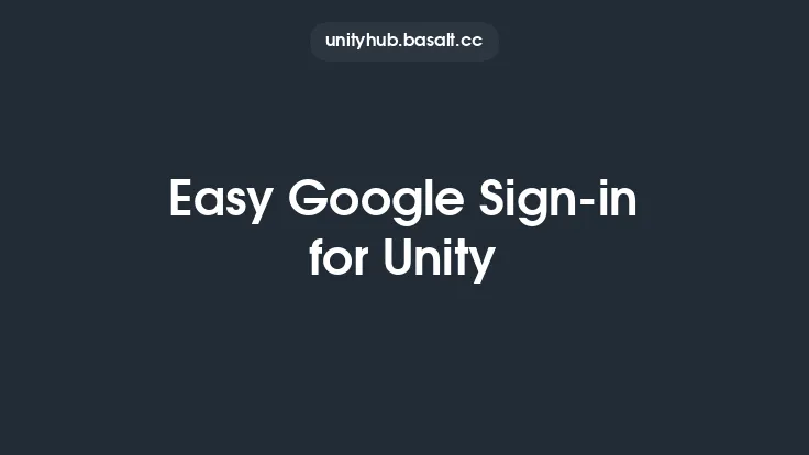 Easy Google Sign-in for Unity Thumbnail