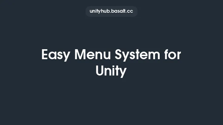 Easy Menu System for Unity Thumbnail