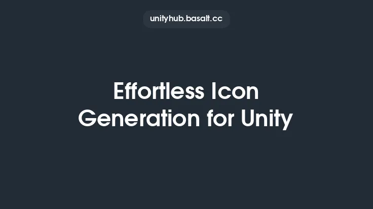 Effortless Icon Generation for Unity Thumbnail