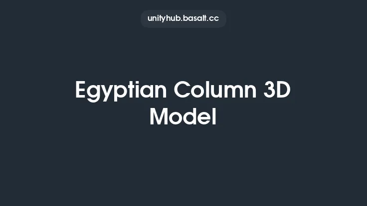 Egyptian Column 3D Model Thumbnail