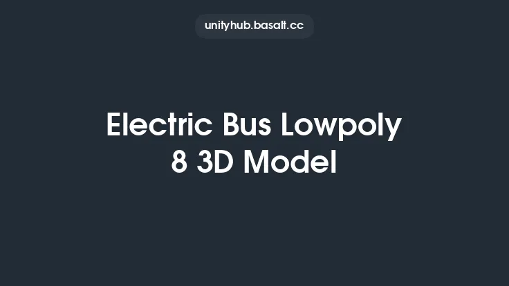 Electric Bus Lowpoly 8 3D Model Thumbnail