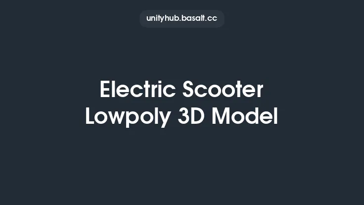 Electric Scooter Lowpoly 3D Model Thumbnail