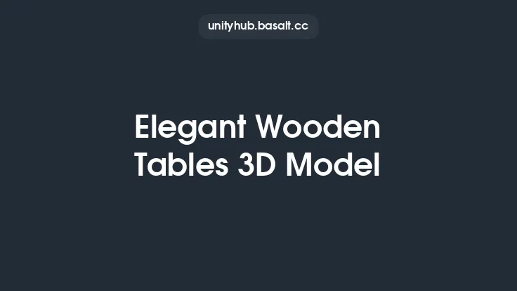 Elegant Wooden Tables 3D Model Thumbnail
