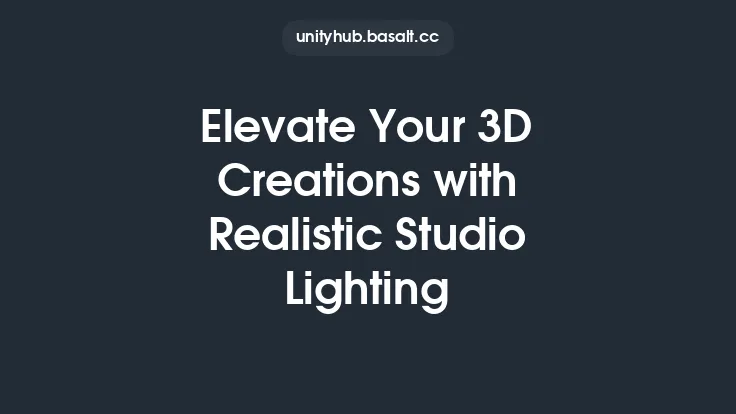Elevate Your 3D Creations with Realistic Studio Lighting Thumbnail