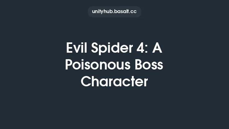 Evil Spider 4: A Poisonous Boss Character Thumbnail