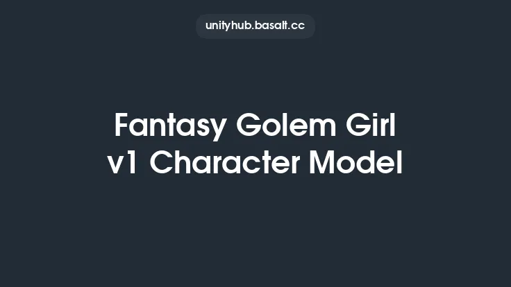 Fantasy Golem Girl v1 Character Model Thumbnail