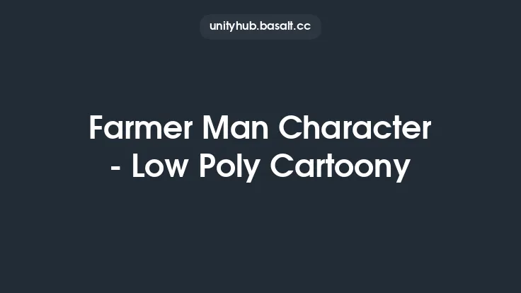 Farmer Man Character - Low Poly Cartoony Thumbnail