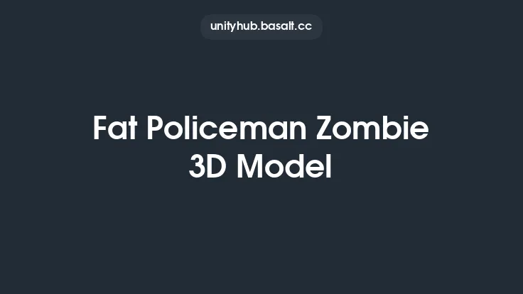 Fat Policeman Zombie 3D Model Thumbnail