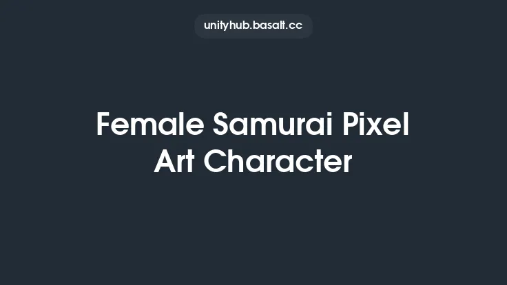 Female Samurai Pixel Art Character Thumbnail