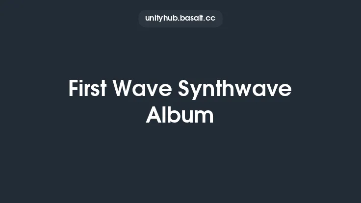First Wave Synthwave Album Thumbnail