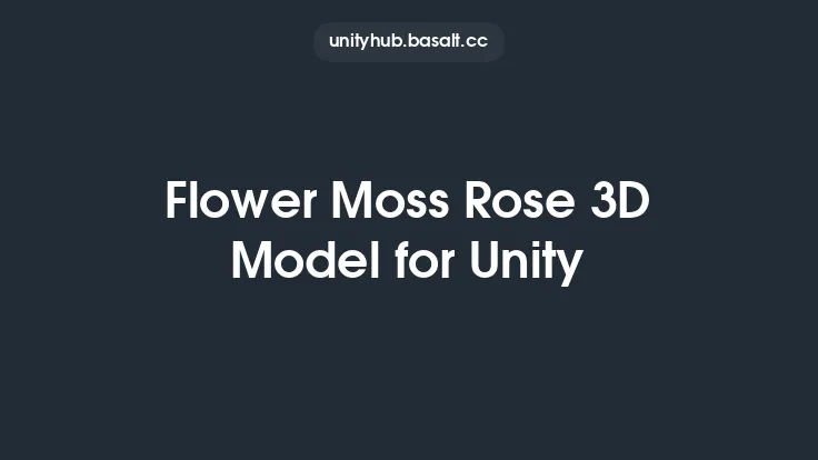 Flower Moss Rose 3D Model for Unity Thumbnail