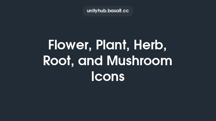 Flower, Plant, Herb, Root, and Mushroom Icons Thumbnail