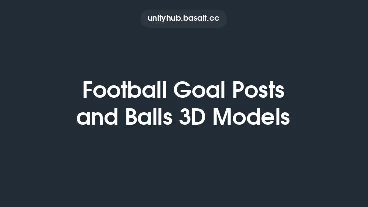 Football Goal Posts and Balls 3D Models Thumbnail