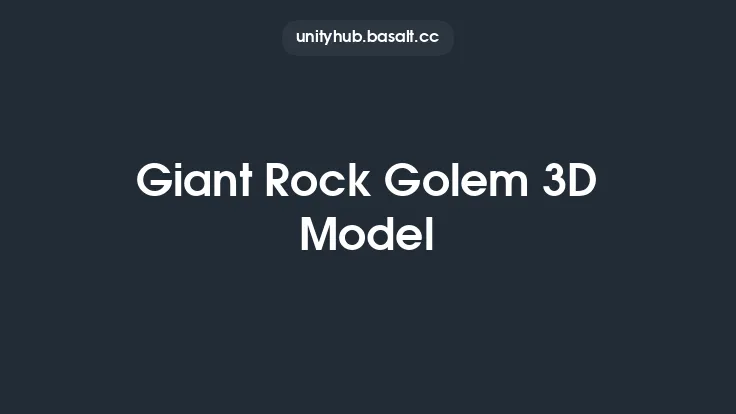 Giant Rock Golem 3D Model Thumbnail