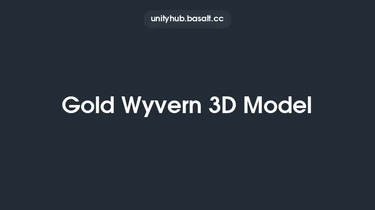 Gold Wyvern 3D Model Thumbnail