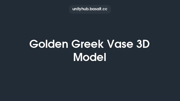 Golden Greek Vase 3D Model Thumbnail
