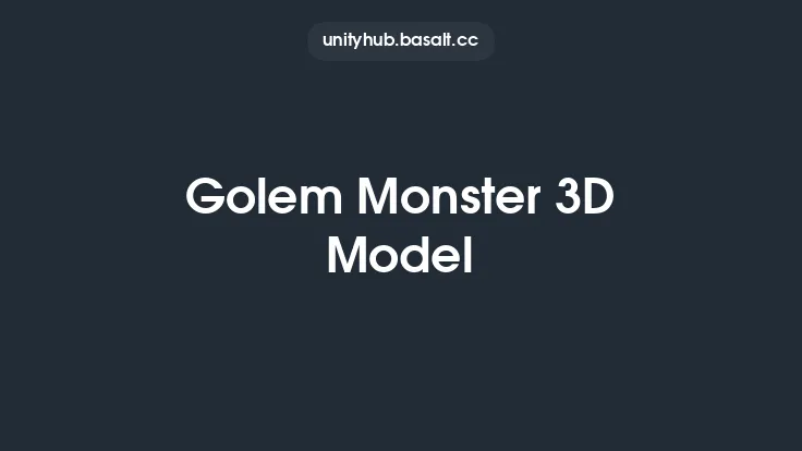 Golem Monster 3D Model Thumbnail