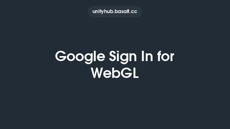 Google Sign In for WebGL Thumbnail