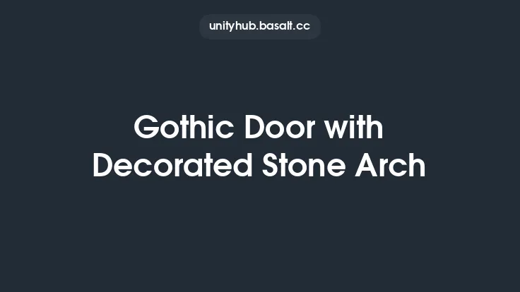 Gothic Door with Decorated Stone Arch Thumbnail