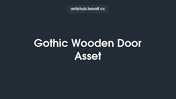 Gothic Wooden Door Asset Thumbnail