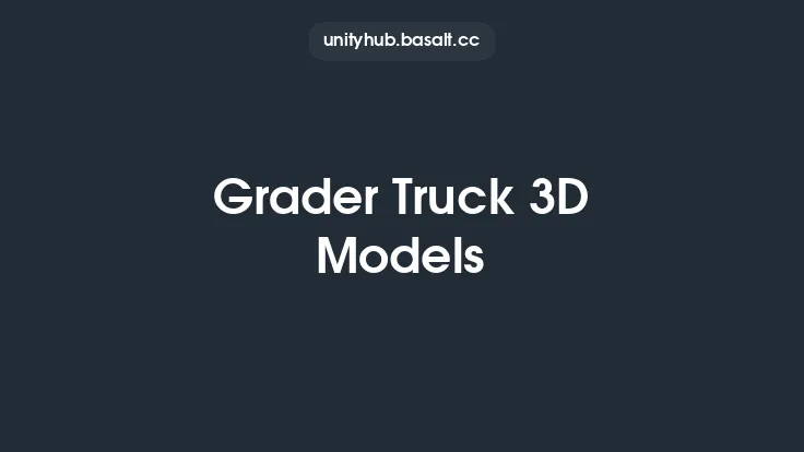 Grader Truck 3D Models Thumbnail