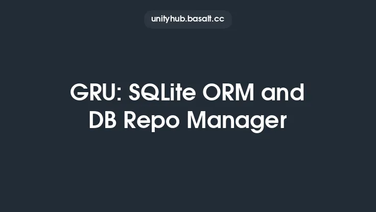 GRU: SQLite ORM and DB Repo Manager Thumbnail