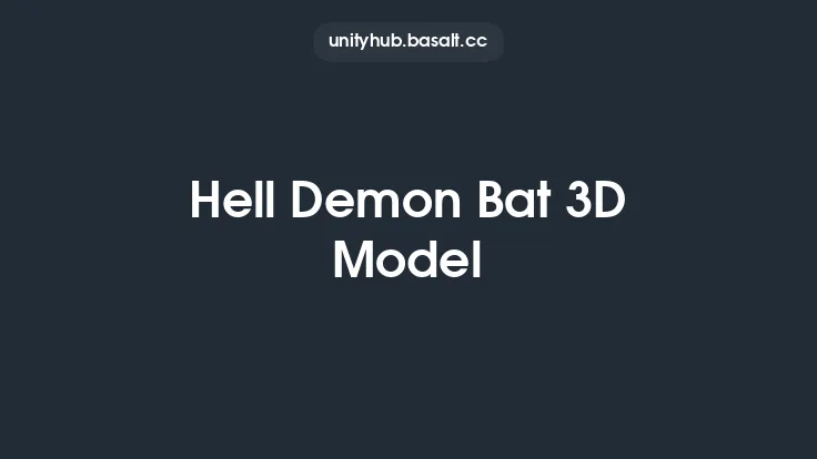 Hell Demon Bat 3D Model Thumbnail