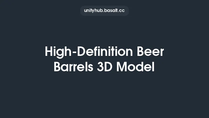 High-Definition Beer Barrels 3D Model Thumbnail