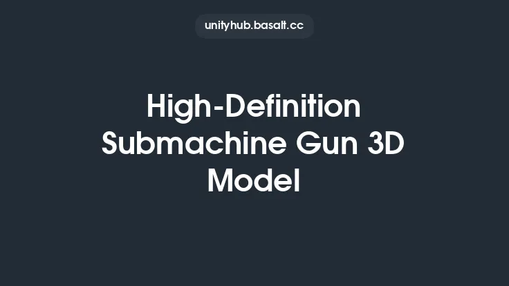 High-Definition Submachine Gun 3D Model Thumbnail