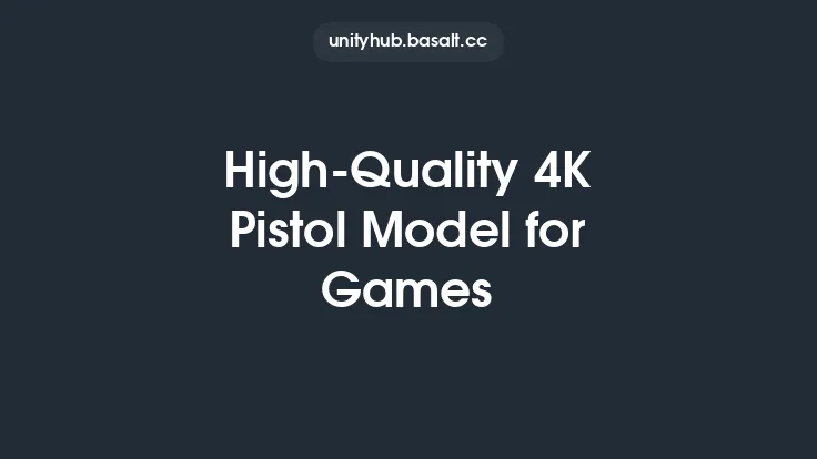 High-Quality 4K Pistol Model for Games Thumbnail