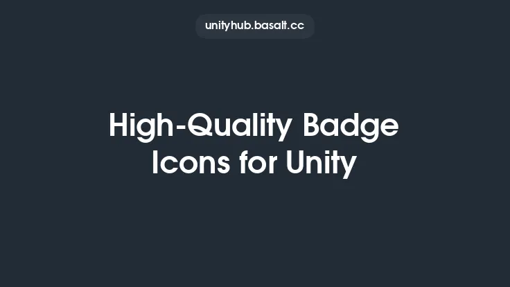 High-Quality Badge Icons for Unity Thumbnail