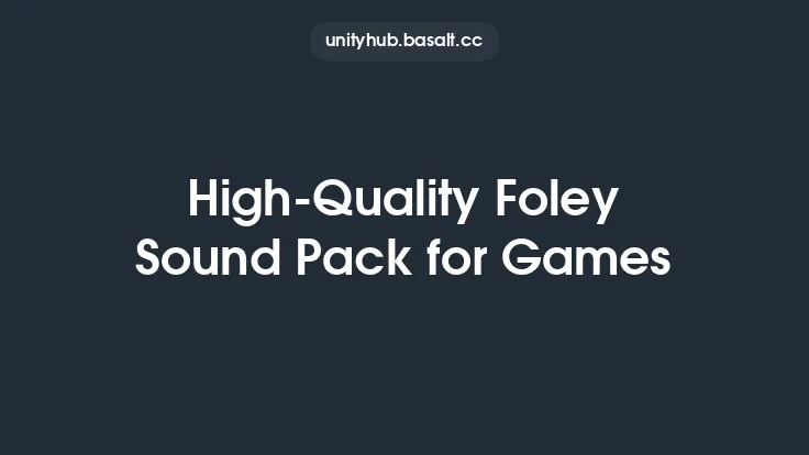 High-Quality Foley Sound Pack for Games Thumbnail