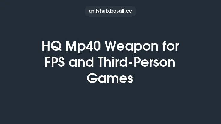 HQ Mp40 Weapon for FPS and Third-Person Games Thumbnail