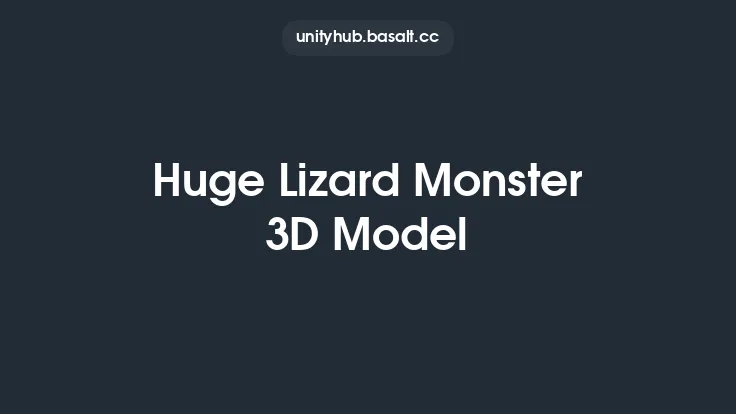 Huge Lizard Monster 3D Model Thumbnail