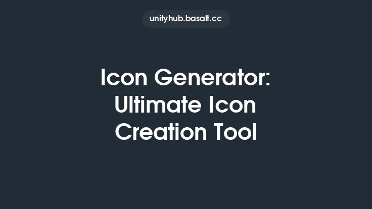 Icon Generator: Ultimate Icon Creation Tool Thumbnail