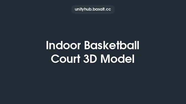 Indoor Basketball Court 3D Model Thumbnail