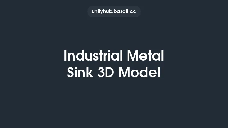 Industrial Metal Sink 3D Model Thumbnail