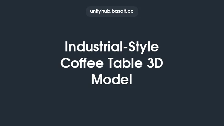 Industrial-Style Coffee Table 3D Model Thumbnail