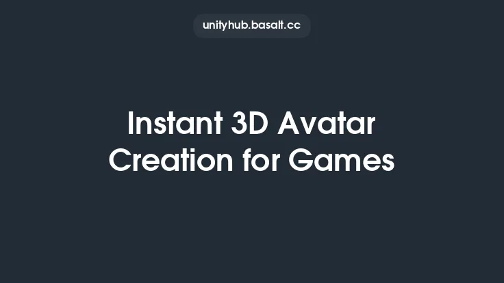 Instant 3D Avatar Creation for Games Thumbnail