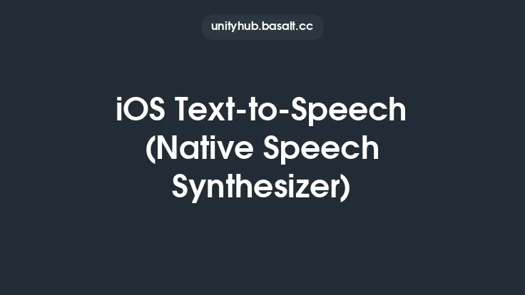 iOS Text-to-Speech (Native Speech Synthesizer) Thumbnail