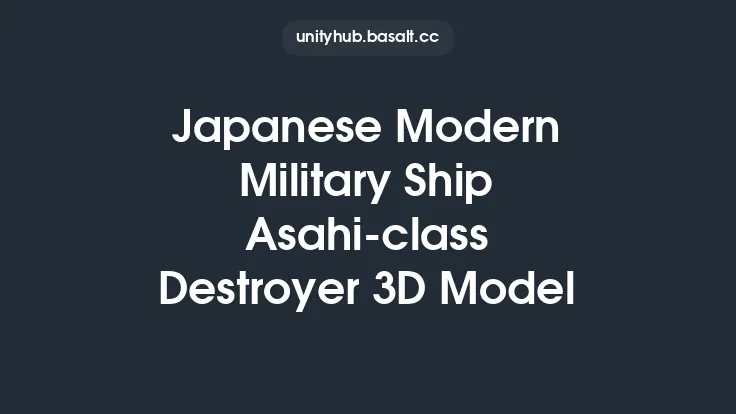 Japanese Modern Military Ship Asahi-class Destroyer 3D Model Thumbnail