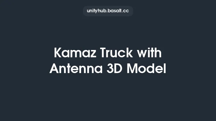 Kamaz Truck with Antenna 3D Model Thumbnail