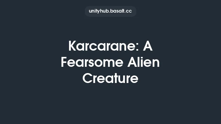 Karcarane: A Fearsome Alien Creature Thumbnail
