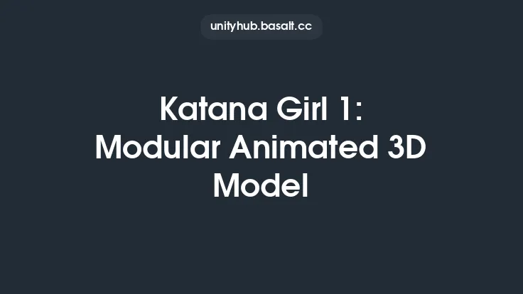 Katana Girl 1: Modular Animated 3D Model Thumbnail