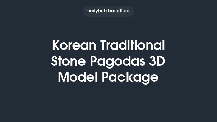 Korean Traditional Stone Pagodas 3D Model Package Thumbnail