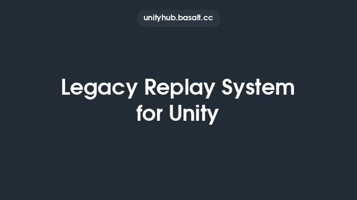Legacy Replay System for Unity Thumbnail