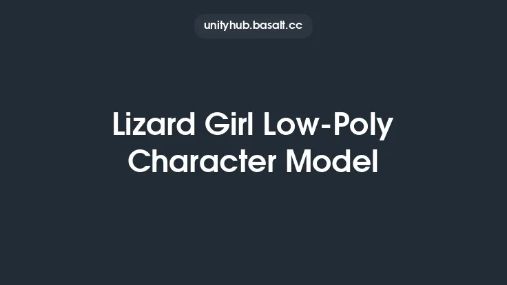 Lizard Girl Low-Poly Character Model Thumbnail
